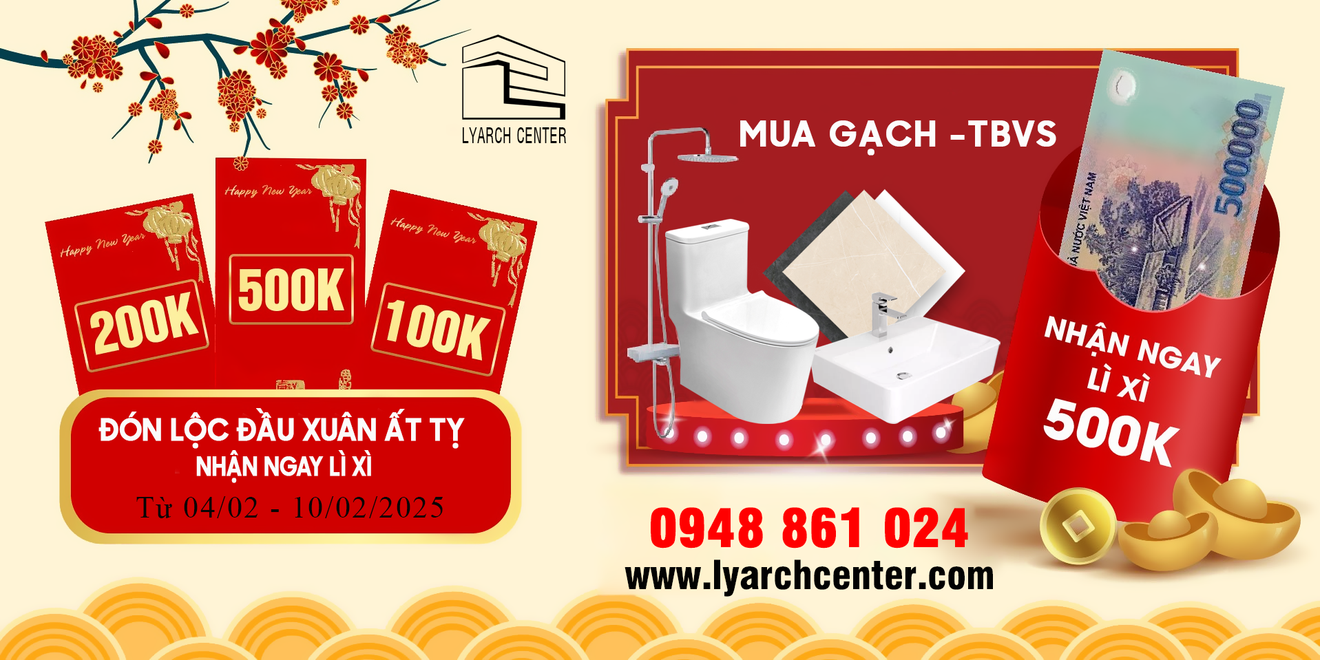 Lyarchcenter tưng bừng khai xuân Ất Tỵ - Lì xì may mắn