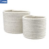 Giỏ đa năng | TORFINN | bộ 2 chiếc | cotton | trắng/xám |Ø19/14xC15/13cm