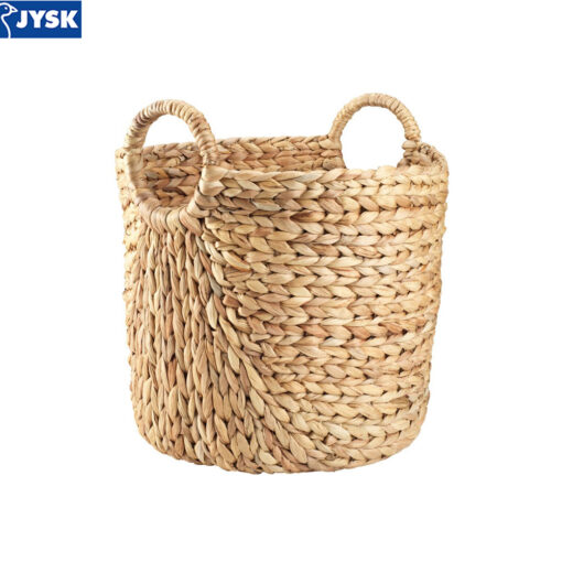 Giỏ đựng | ARE | sợi lục bình | màu tự nhiên | Ø34xC37cm