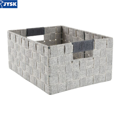 Giỏ đựng | HALVDAN | polyester/cotton | R25xD33xC15cm | xám