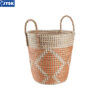 Giỏ đựng | CHRISTER | nhựa/sợi cói | màu tự nhiên/cam | Ø33xC31cm