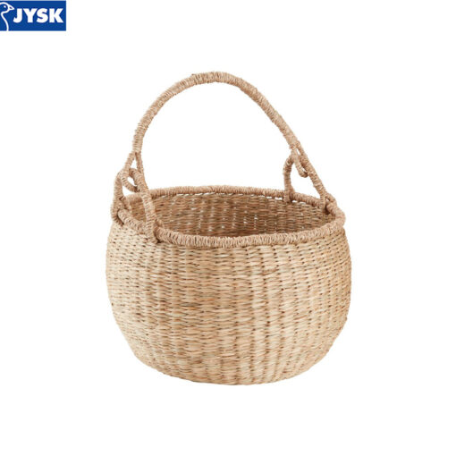 Giỏ đa năng | BRAGE | sợi cói | màu tự nhiên | Ø37xC24cm