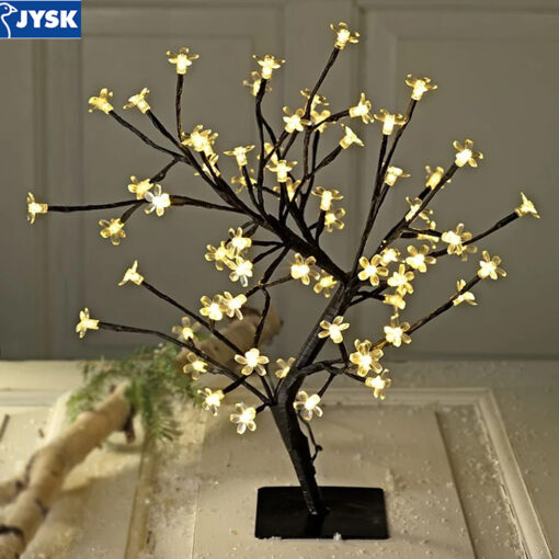 Đèn trang trí hình cây | BONSAI | kim loại/PVC | đen/trắng | C45cm | 64LED