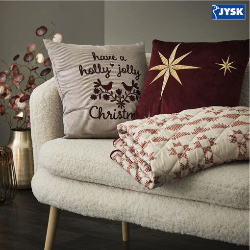 Gối trang trí | NIDHUG | cotton | đỏ/xám | R45XD45cm