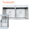 Chậu rửa bát K8850 inox 304 Kagol hai hố cân
