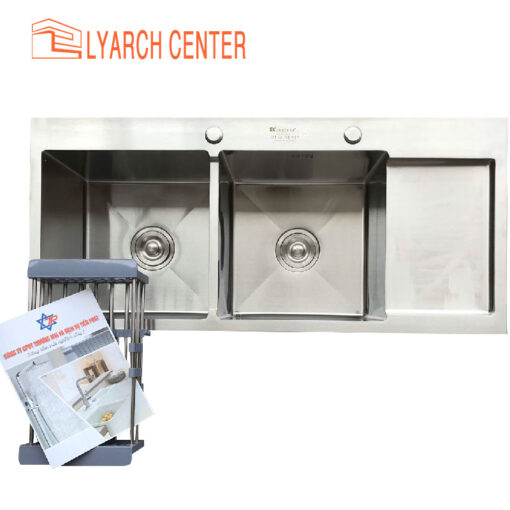 Chậu rửa chén Kagol K10045 hai hố có bàn chờ