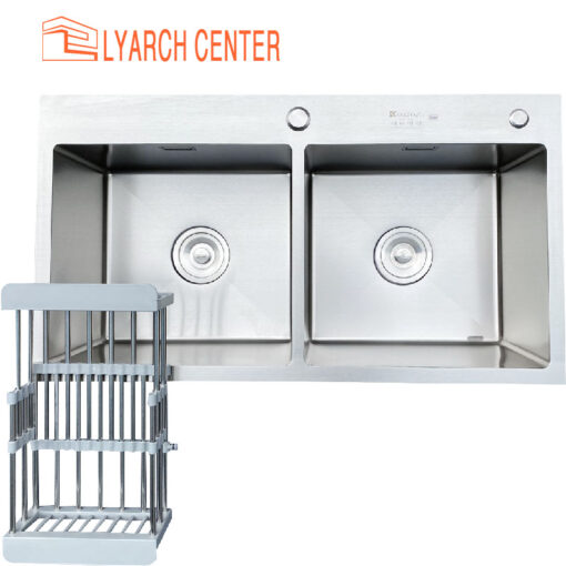 Chậu rửa bát Kagol K8245 inox 304 hai hố cân