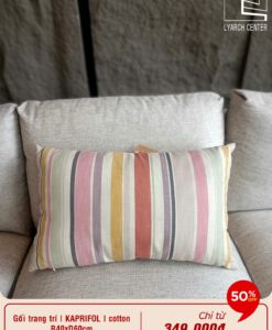 Gối trang trí KAPRIFOL cotton/polyester họa tiết kẻ sọc D60xR40cm