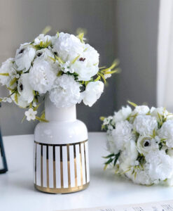 BÌNH HOA SỨ TRẮNG-VÀNG CAO CẤP (NHỎ)